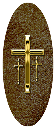 Gold 3 Crosses Shimmer Brown